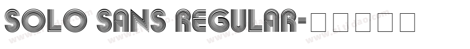 Solo Sans Regular字体转换